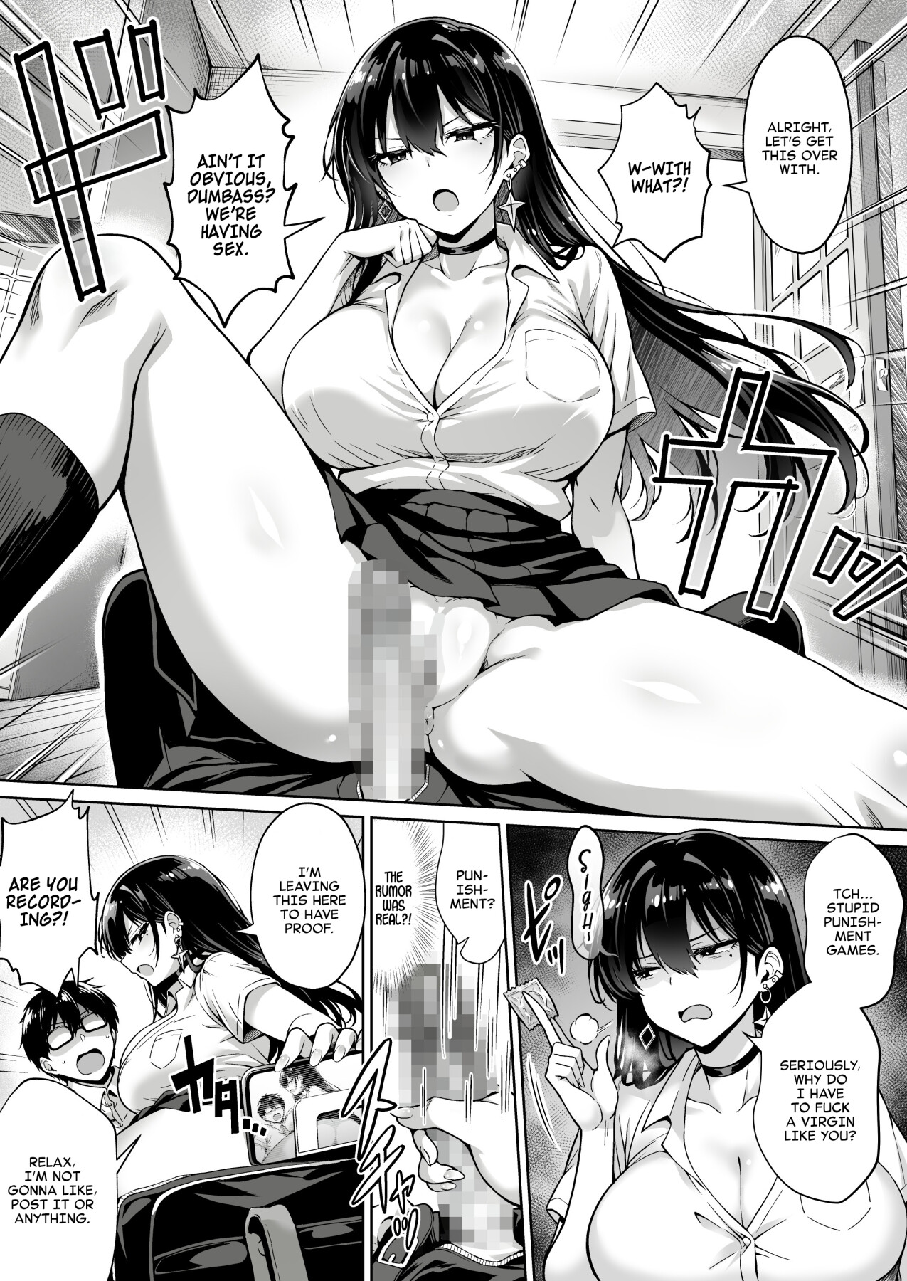 Hentai Manga Comic-A gyaru showed up at my place and stole my virginity.-Read-8